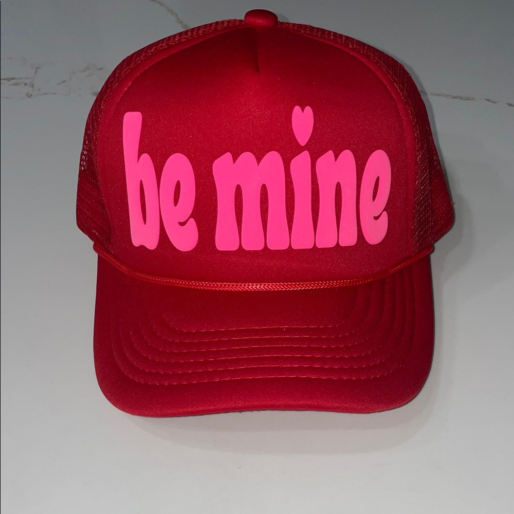Red and Pink 'Be Mine' Trucker Hat